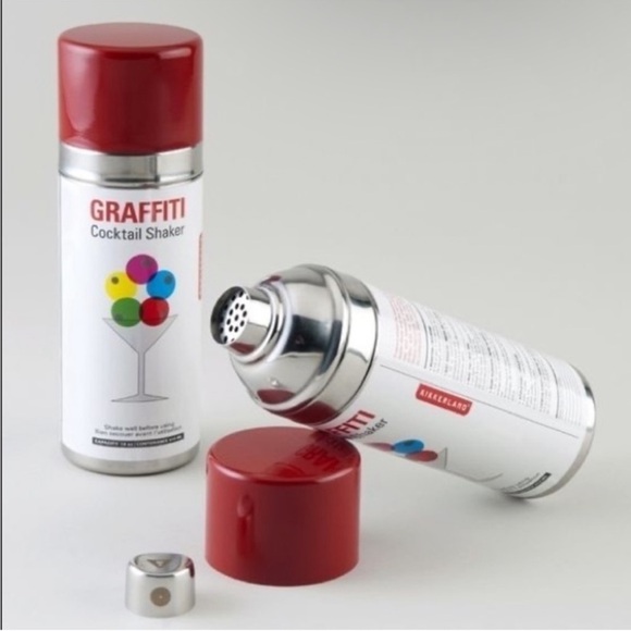 Kikkerland Graffiti Cocktail Shaker Rare, Collectible - Picture 2 of 13